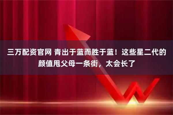 三万配资官网 青出于蓝而胜于蓝！这些星二代的颜值甩父母一条街，太会长了