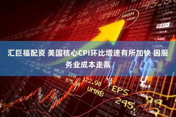 汇巨福配资 美国核心CPI环比增速有所加快 因服务业成本走高